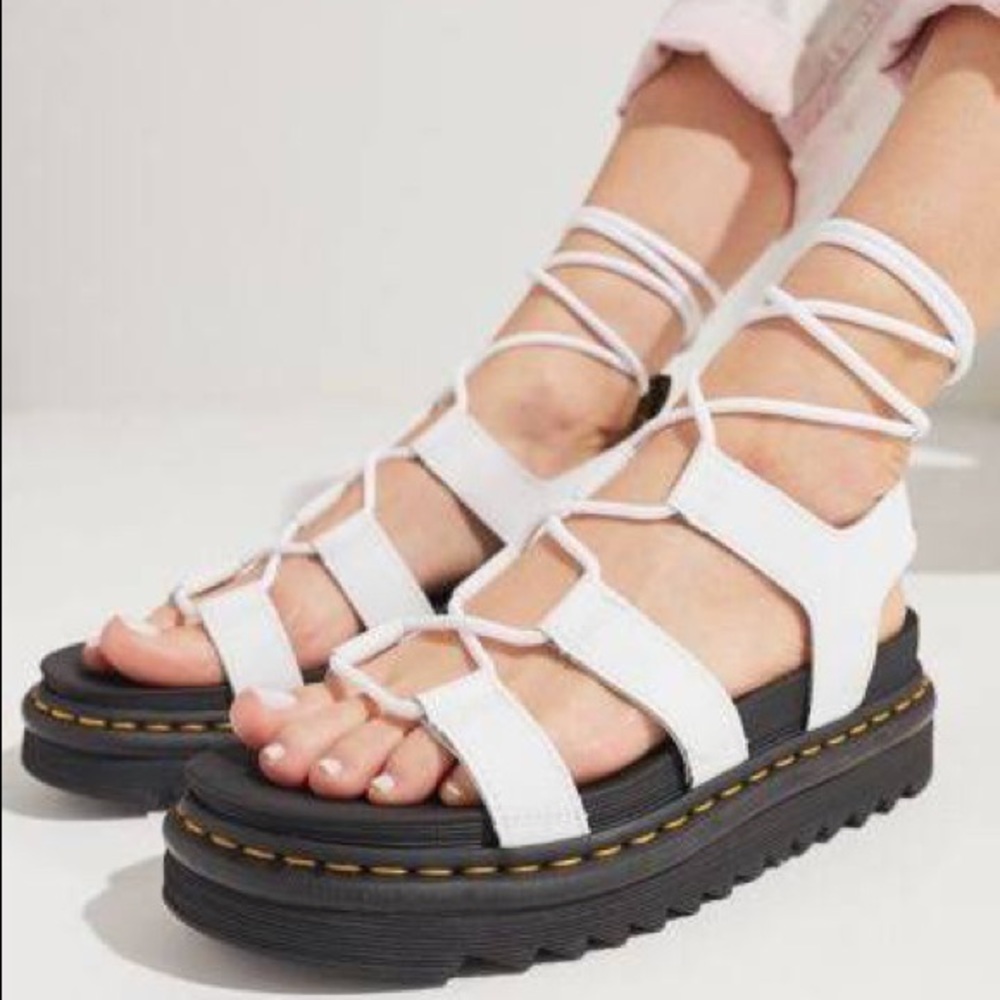 Dr. Martens White Nartilla Gladiator Sandal